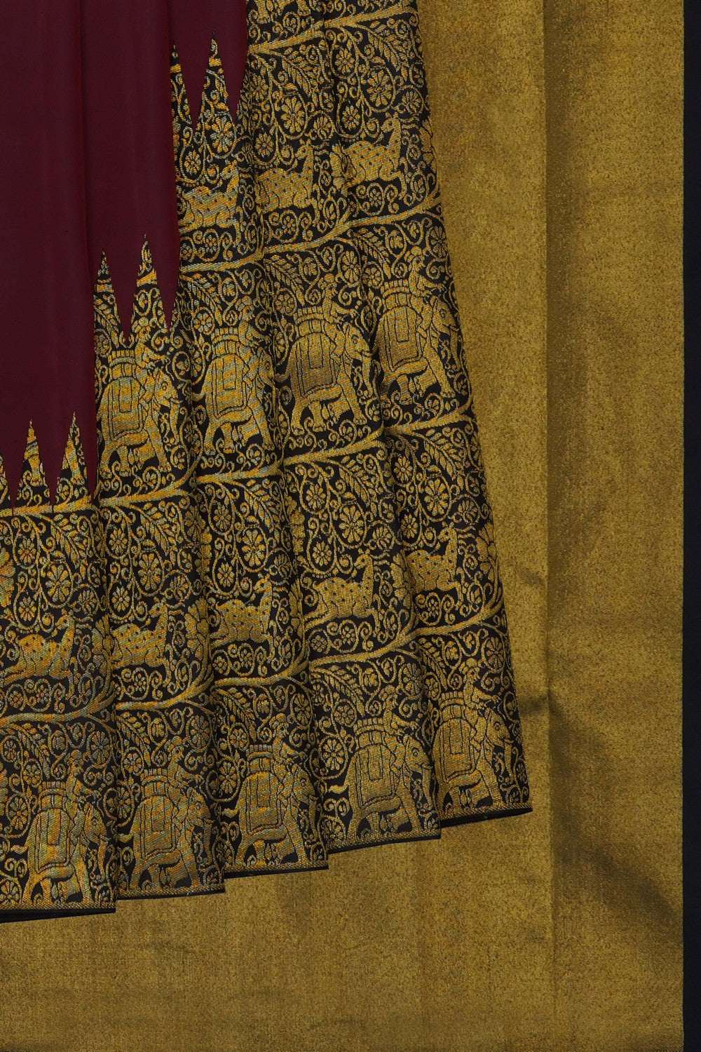 Image of Maroon Arani Silk Saree