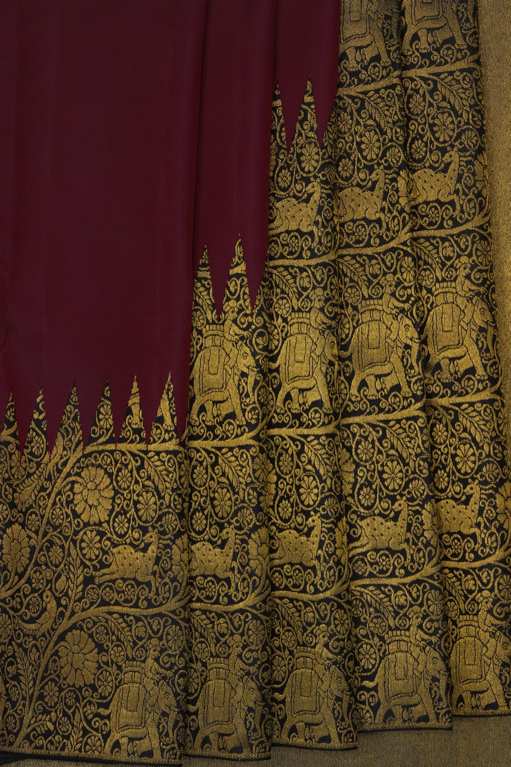 Image of Maroon Arani Silk Saree