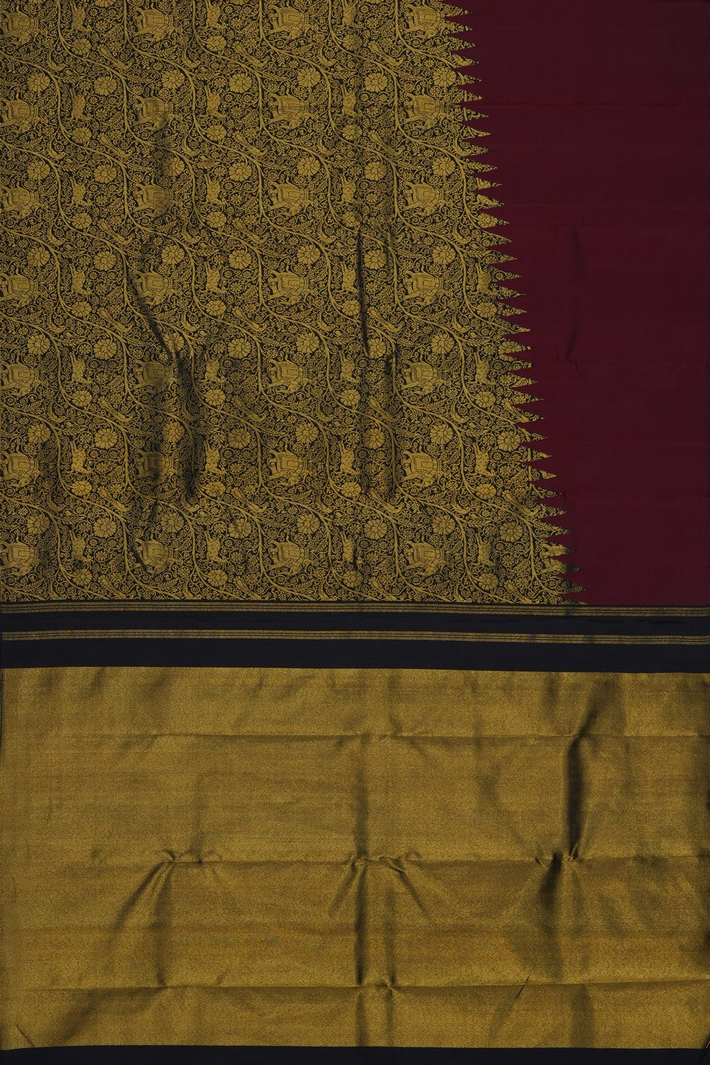 Image of Maroon Arani Silk Saree