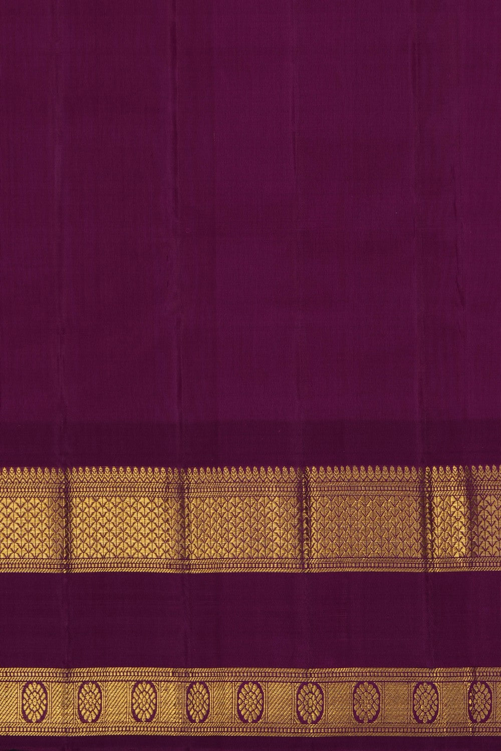 Image of Cream Kanjivaram Silk Kattam Saree