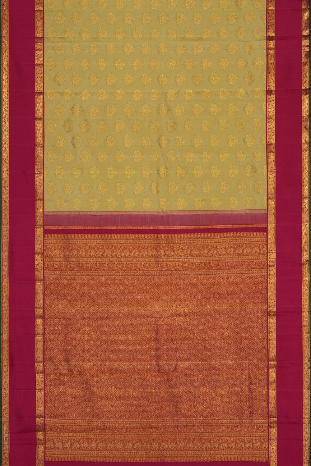 Image of Green Kanjivaram Silk Saree