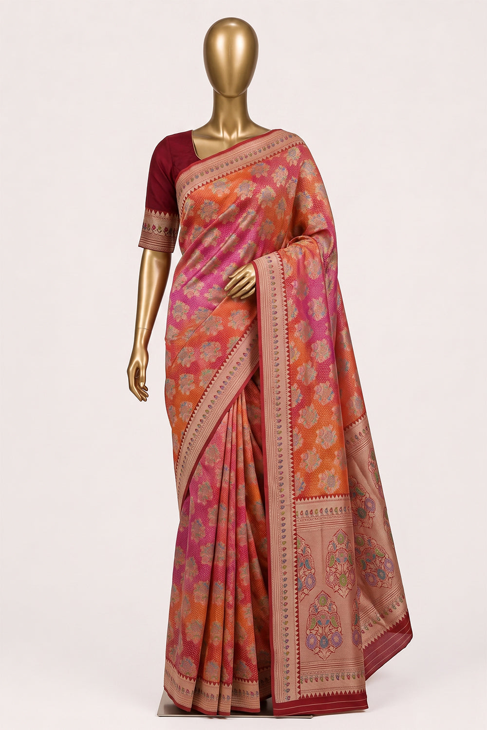 Image of Multi-Colour Georgette Saree