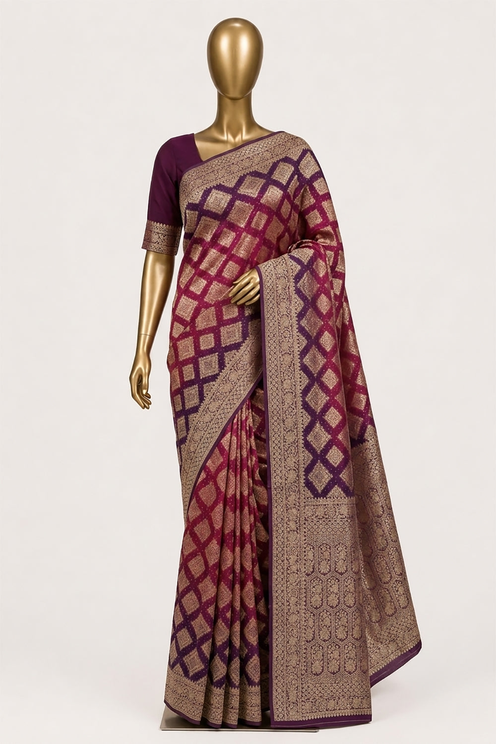 Image of Pink Georgette Saree