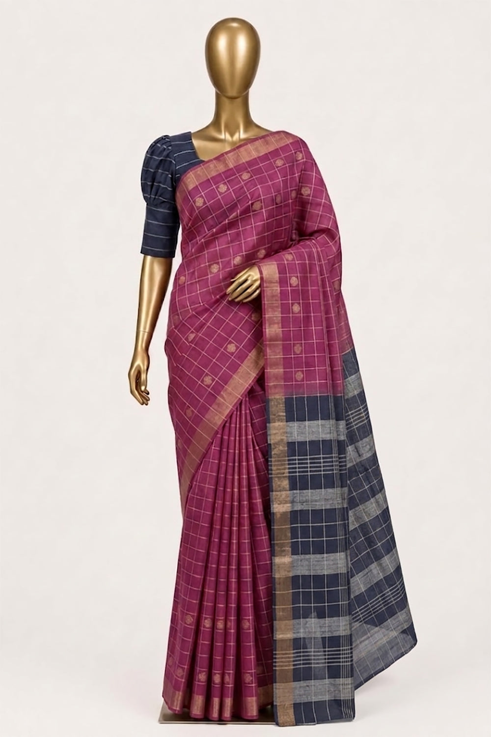 Image of Pink Desi Tussar Silk Saree