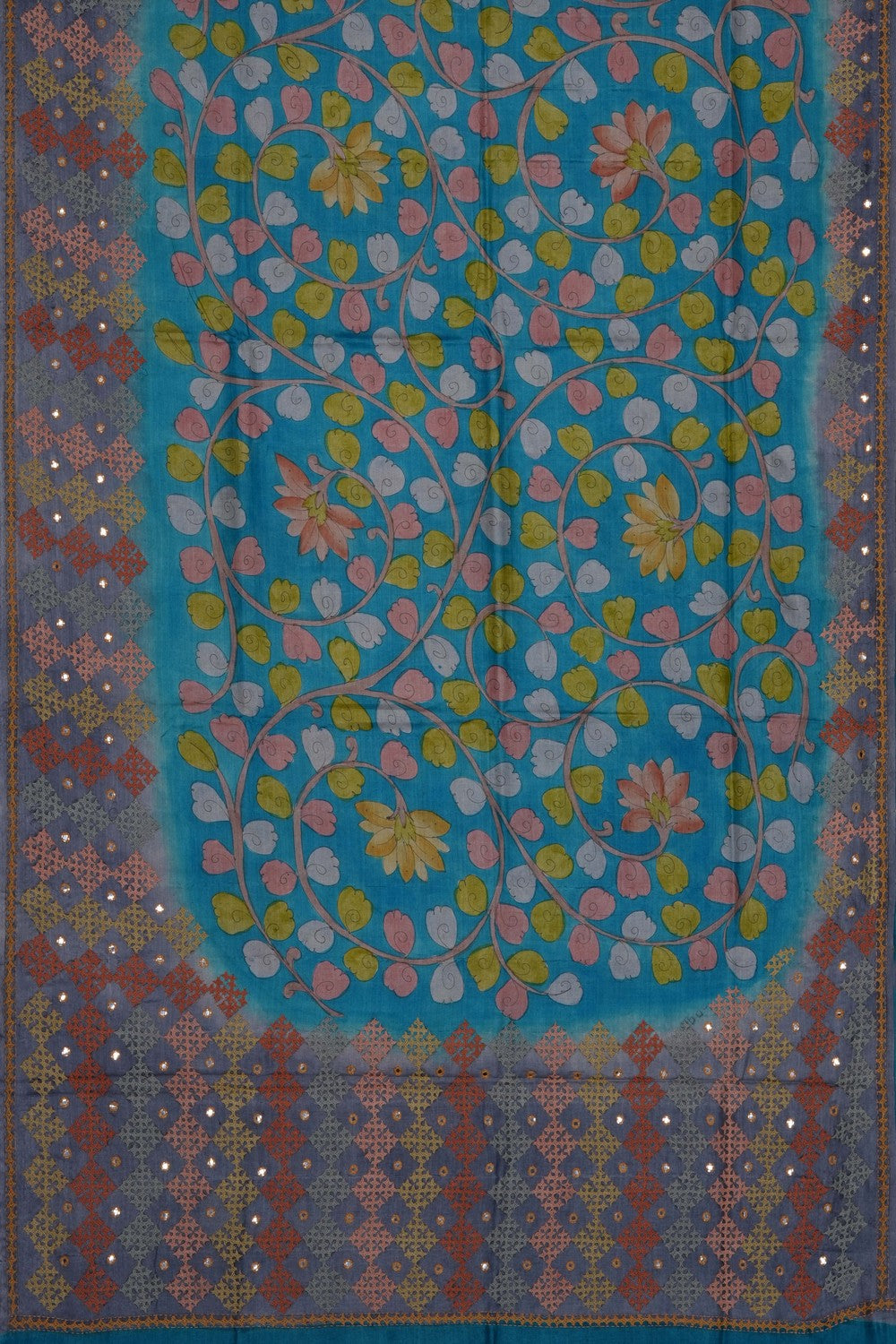 Image of Tussar Silk Saree With Beautiful Kasuti Embroidery Work