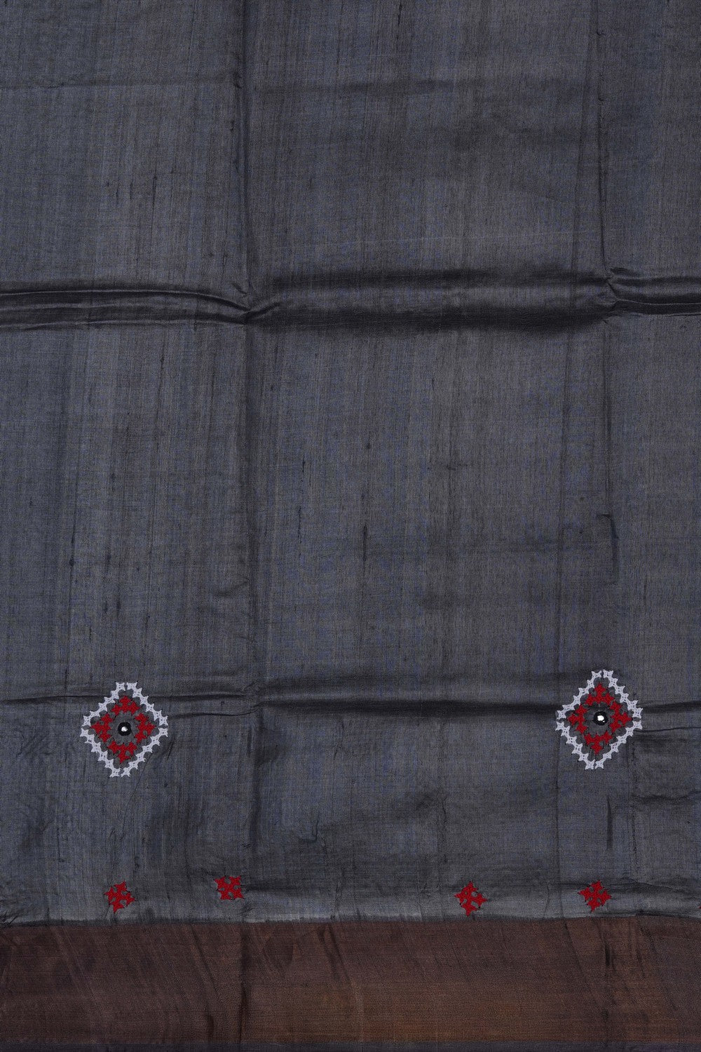 Image of Tussar Silk Saree With Beautiful Kasuti Embroidery Work