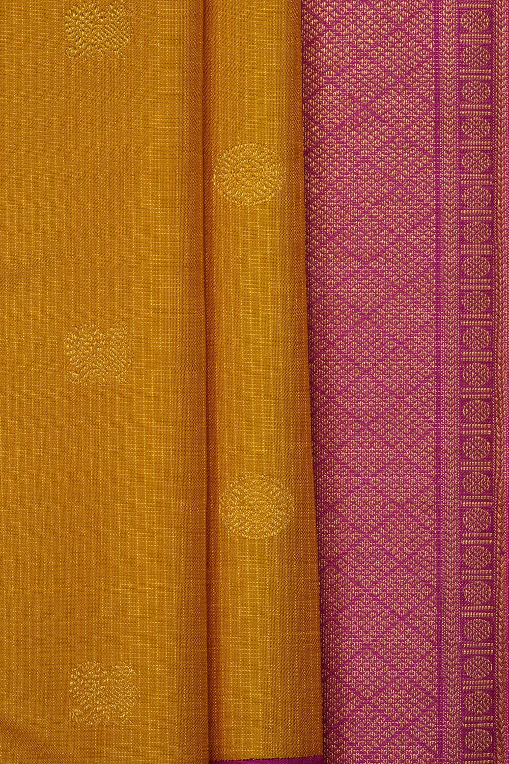 Image of Yellow Arani Silk Saree