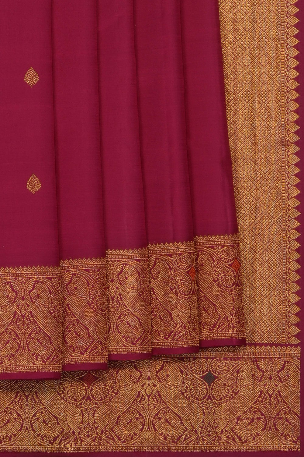 Image of Red Arani Silk Saree