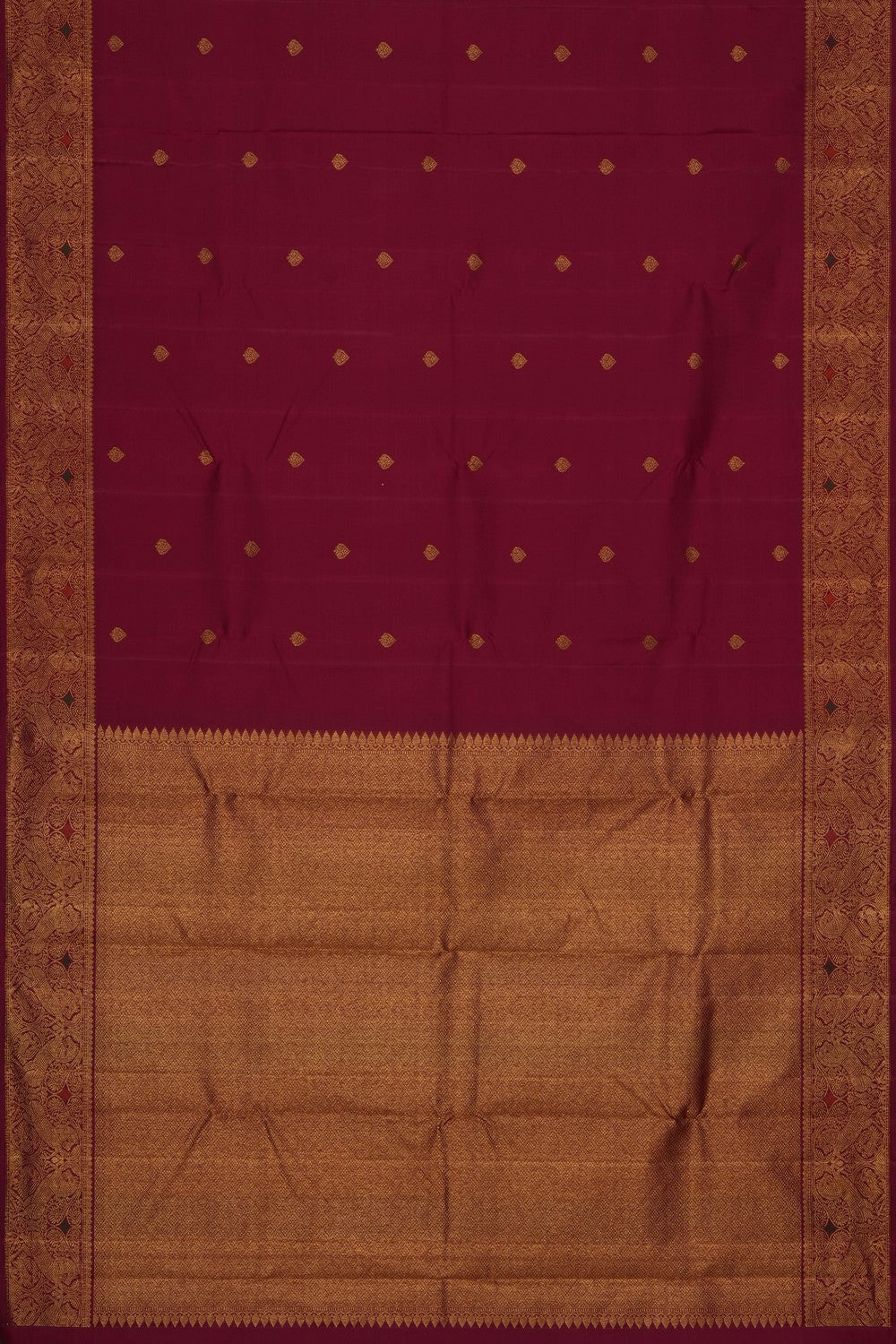 Image of Red Arani Silk Saree
