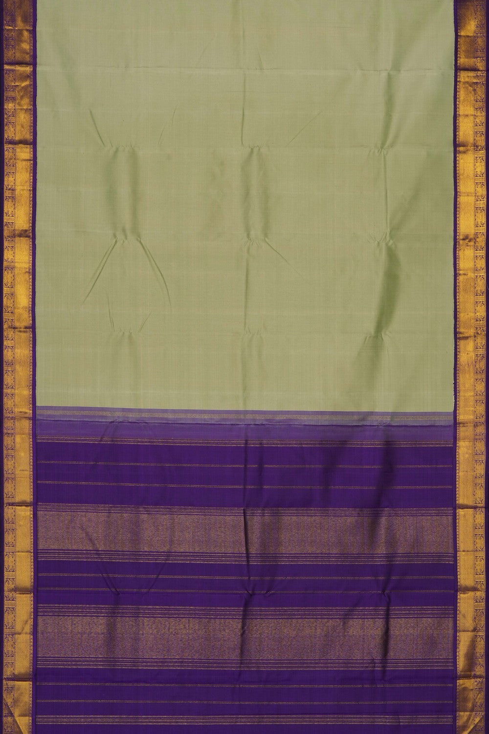 Image of Sage-Green Arani Silk Saree