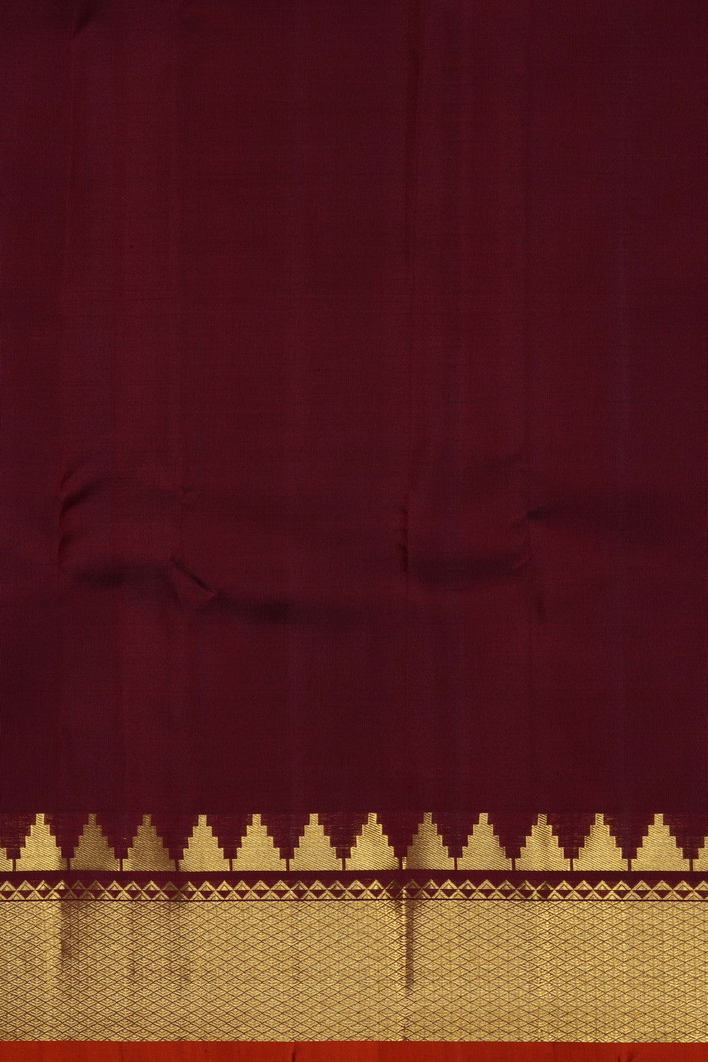 Image of Maroon South Silk Kattam Saree