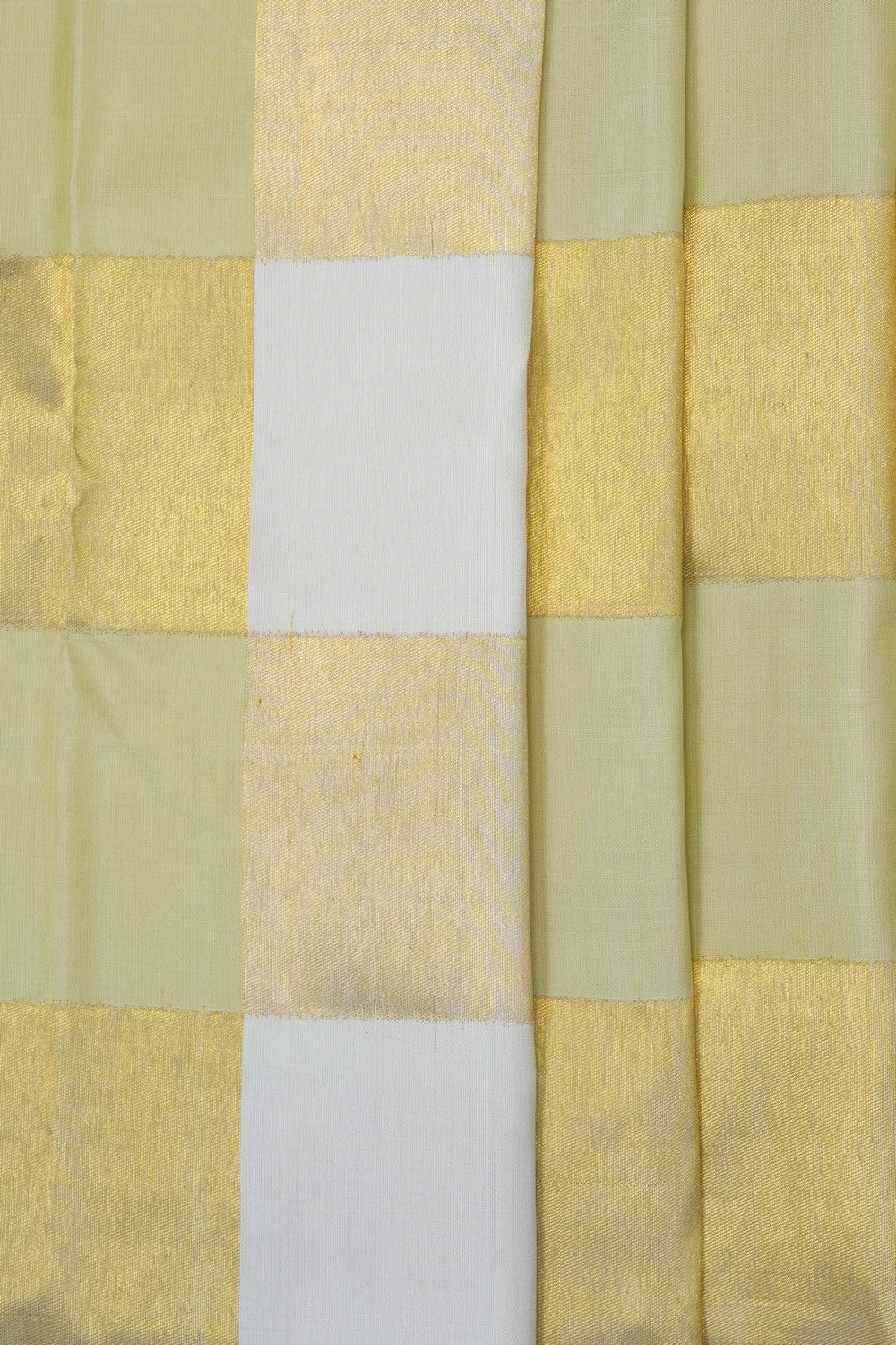 Image of Off-White Arani Silk Saree