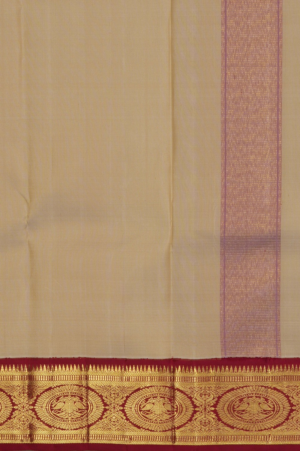 Image of Arani Silk Dhoti With Kanduva (8 X 4) 3 PCS Set