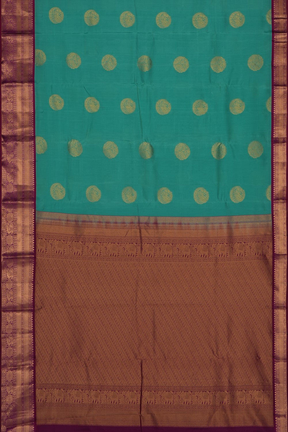 Image of Sea-Green South Silk Saree