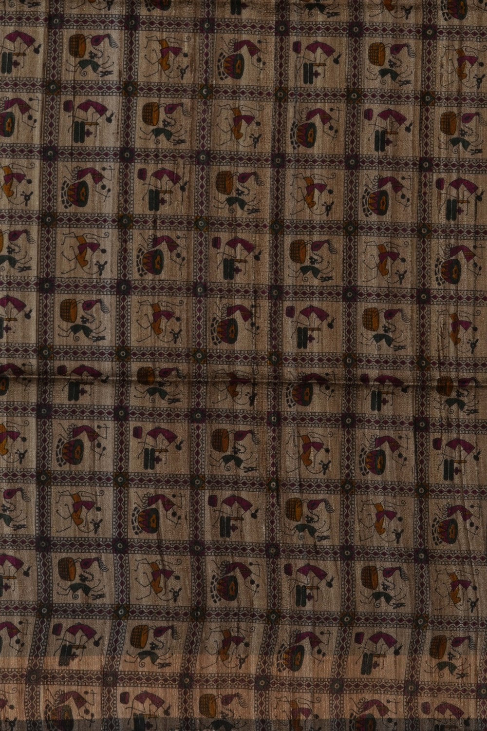 Image of Bottle-Green Tussar Silk Saree