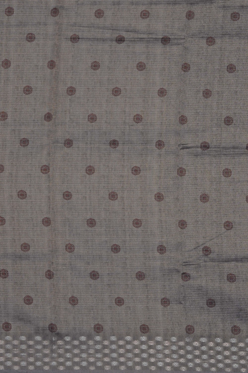 Image of Grey Desi Tussar Silk Saree