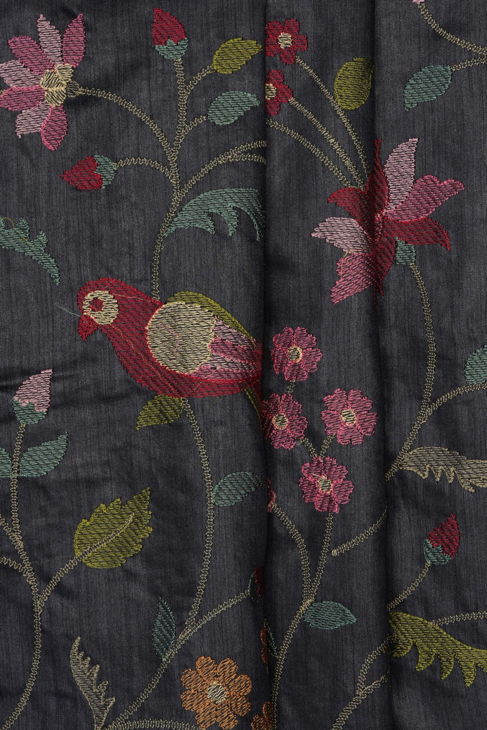 Image of Black Tussar Silk Saree