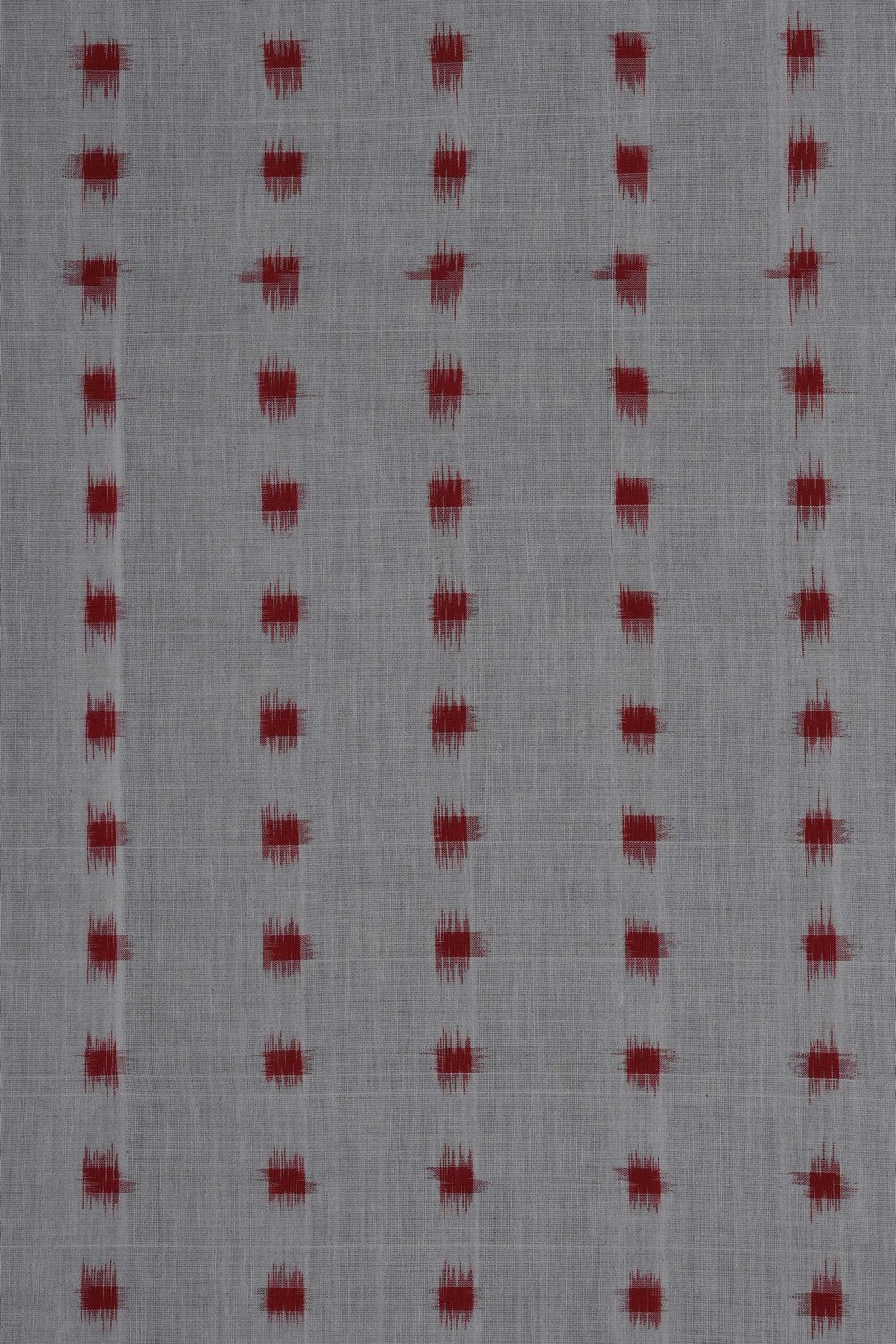 Image of Off-White Pochampally Ikat Cotton Saree
