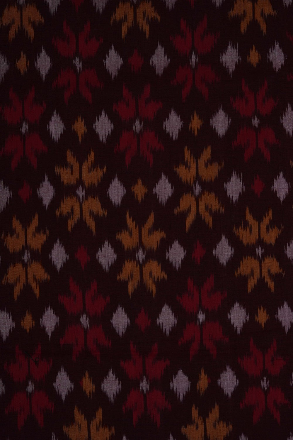 Image of Brown Pochampally Ikat Cotton Saree