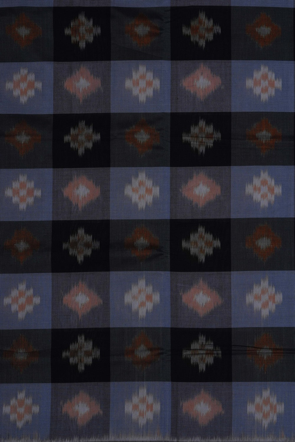 Image of Grey Pochampally Ikat Cotton Saree