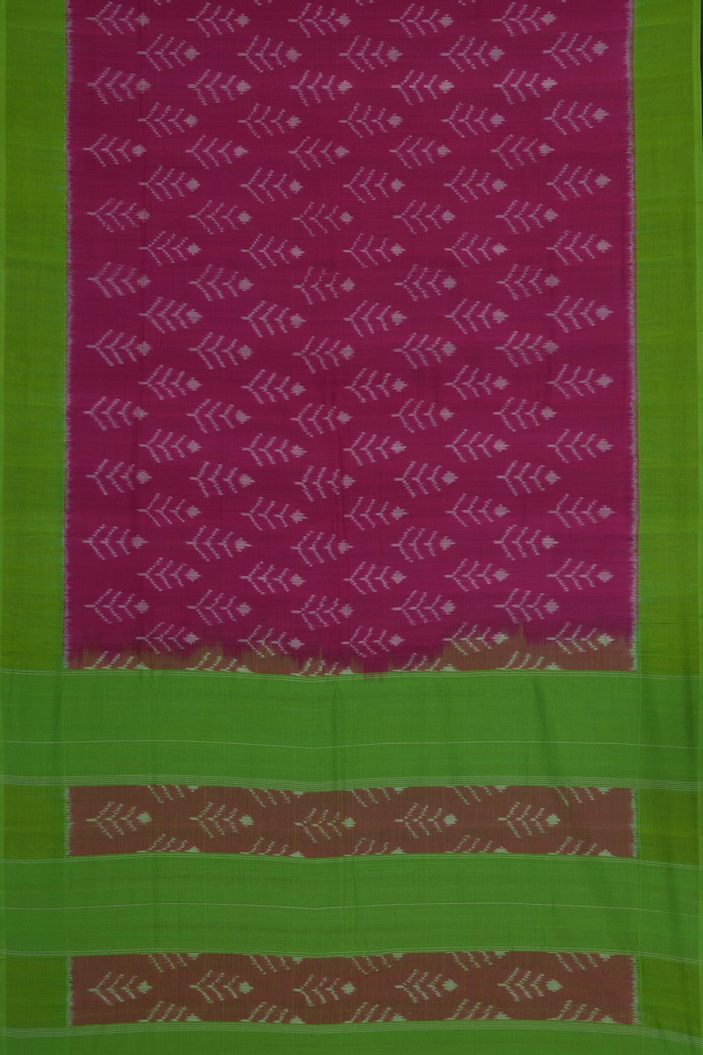 Image of Pink Pochampally Ikat Cotton Saree