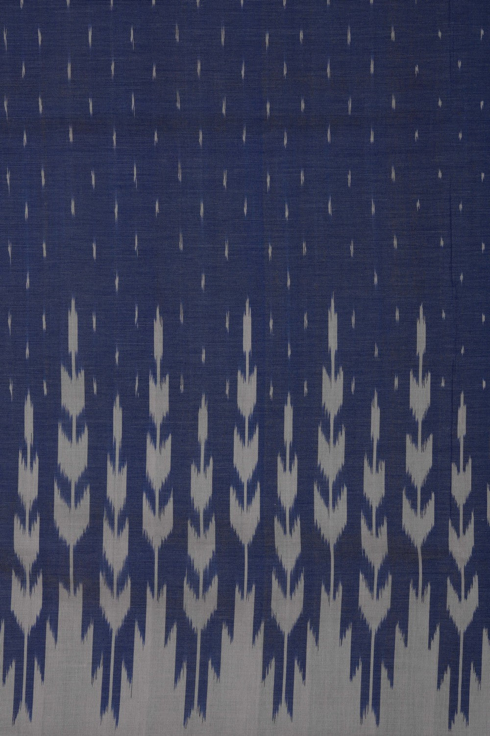 Image of Grey Pochampally Ikat Cotton Saree