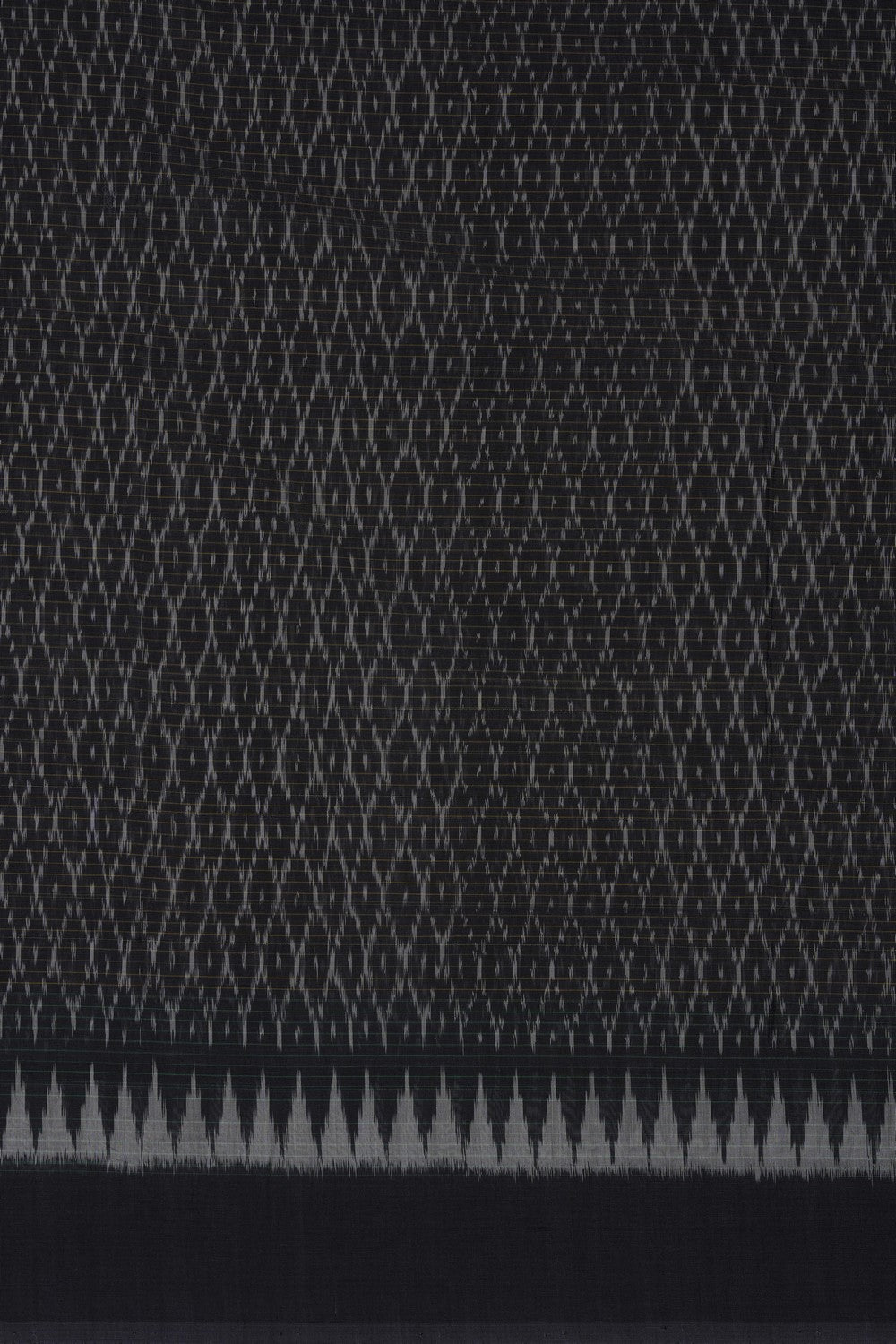 Image of Grey Pochampally Ikat Cotton Saree