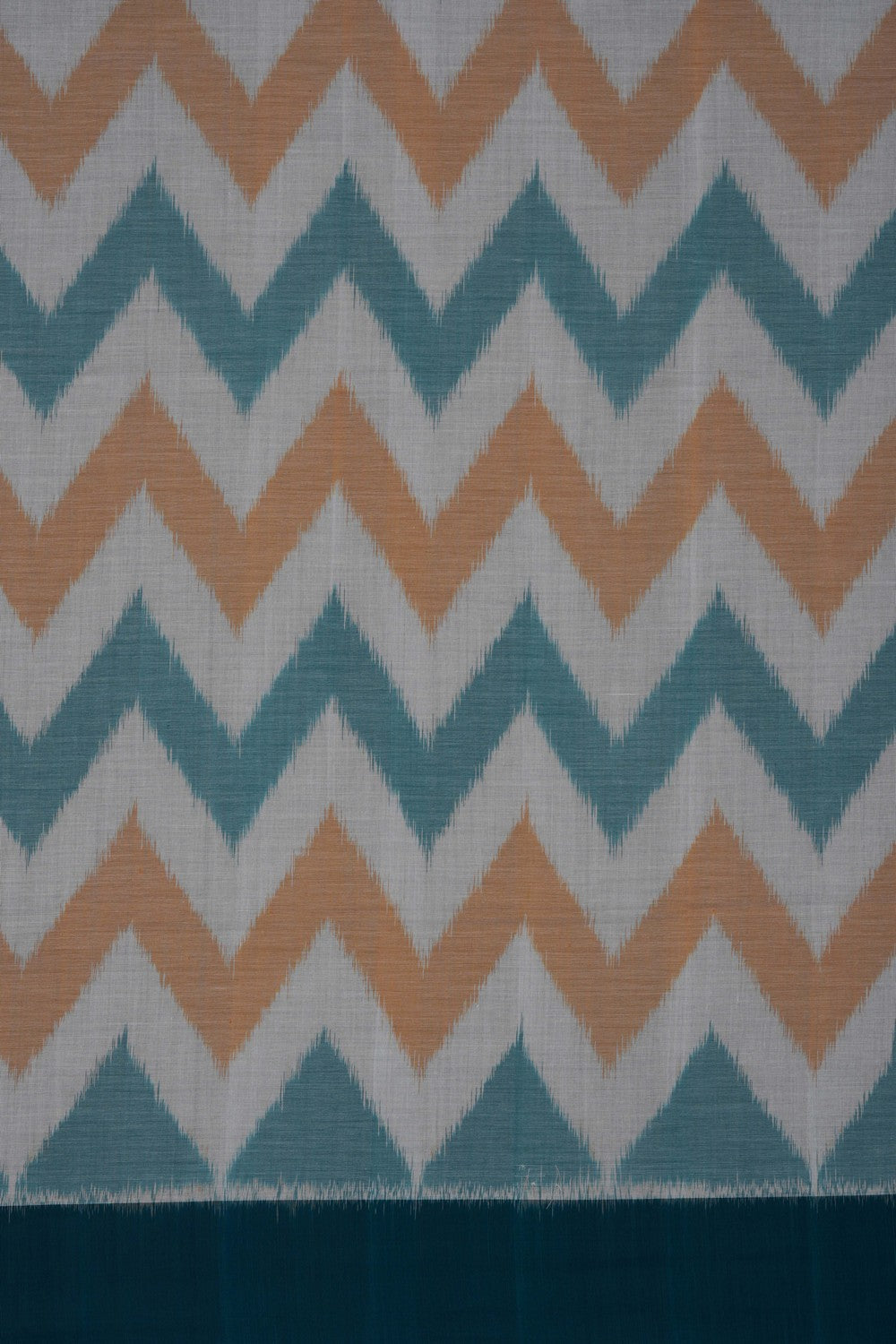 Image of Cream Pochampally Ikat Cotton Saree