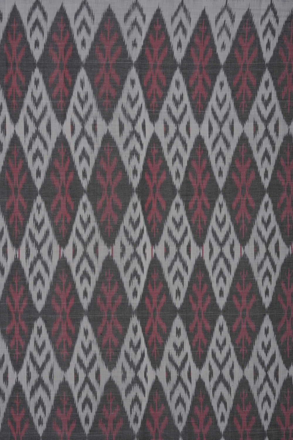 Image of Off-White Pochampally Ikat Cotton Saree