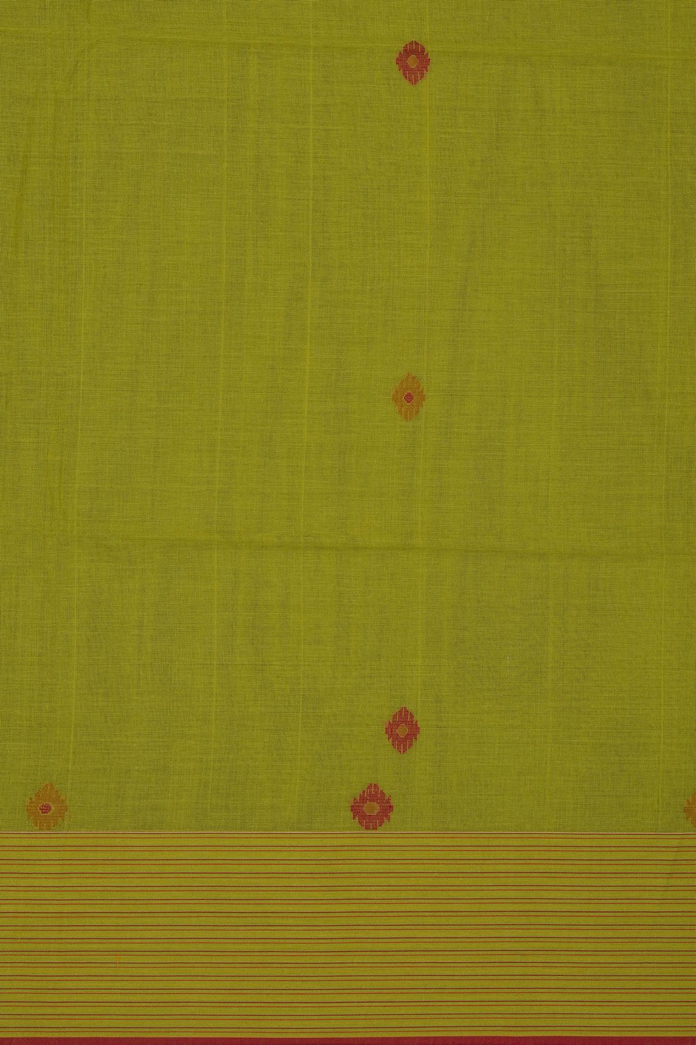 Image of Spring-Green Dhakai Cotton Saree