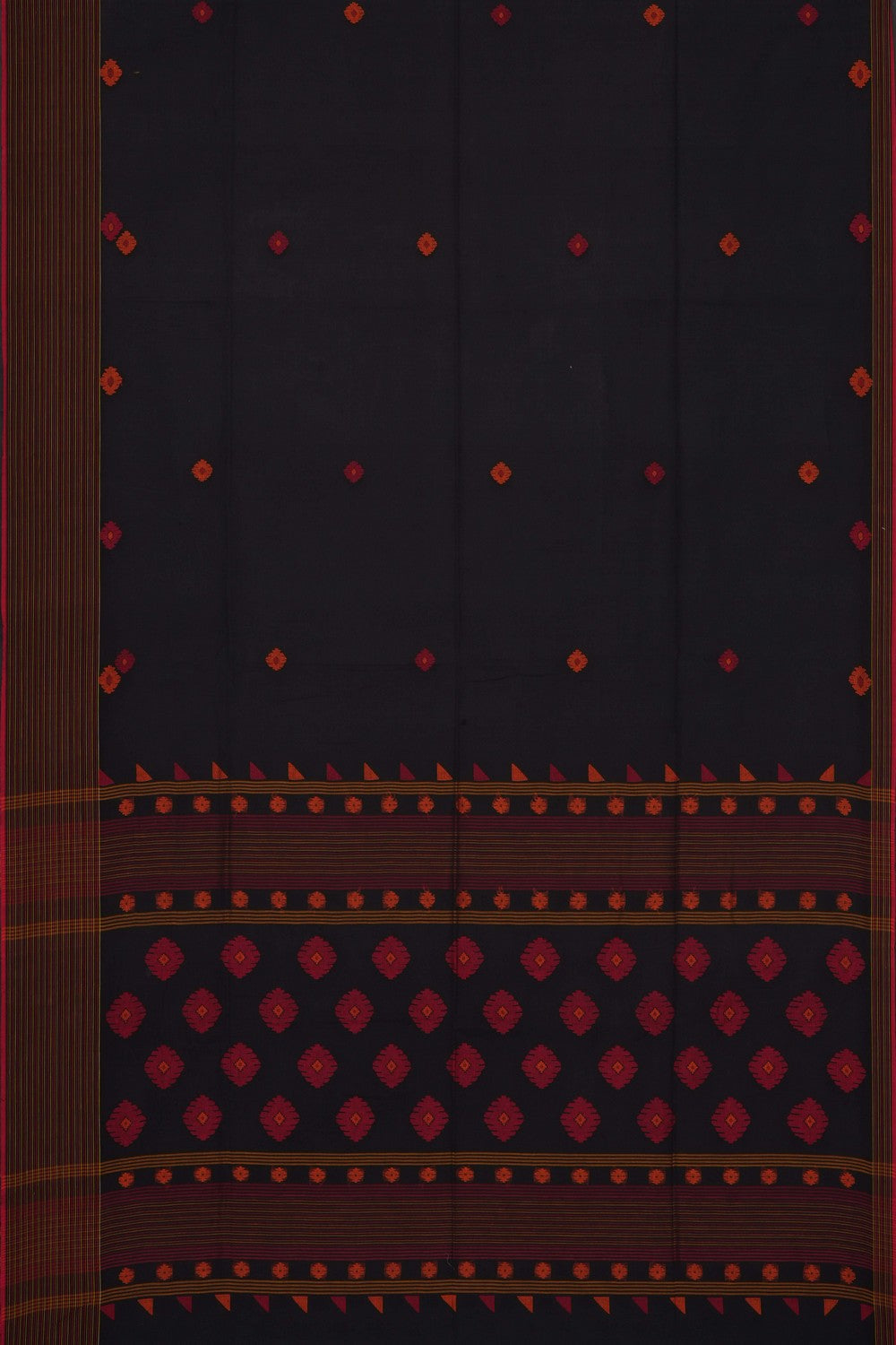 Image of Black Dhakai Cotton Saree