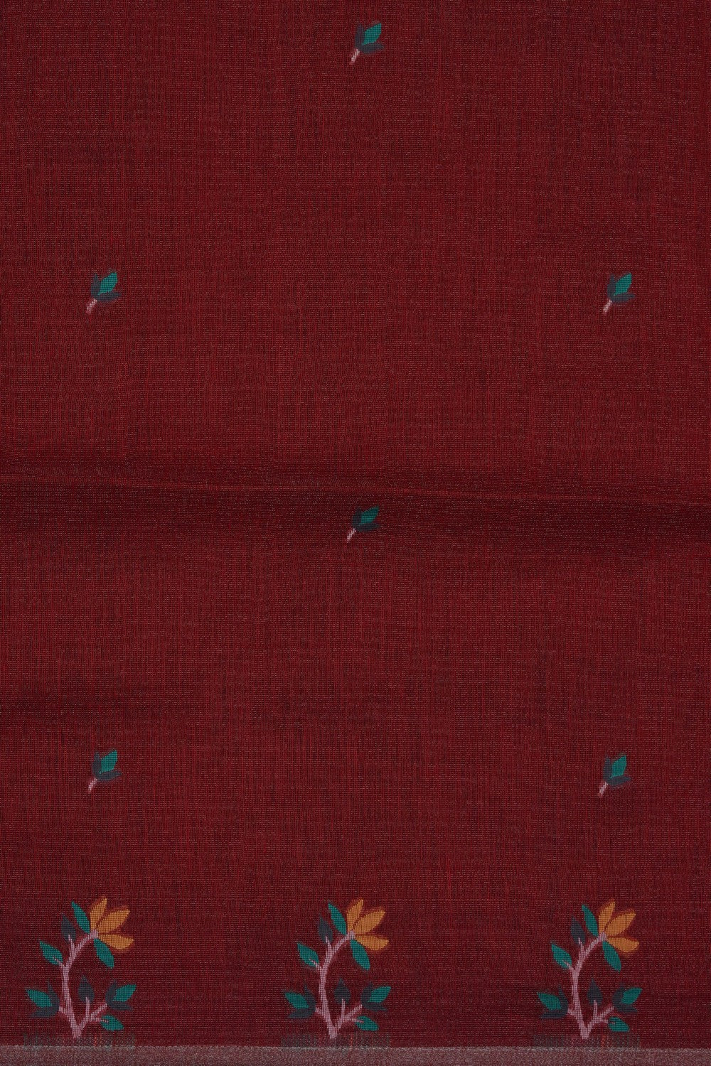 Image of Red Dhakai Linen Saree