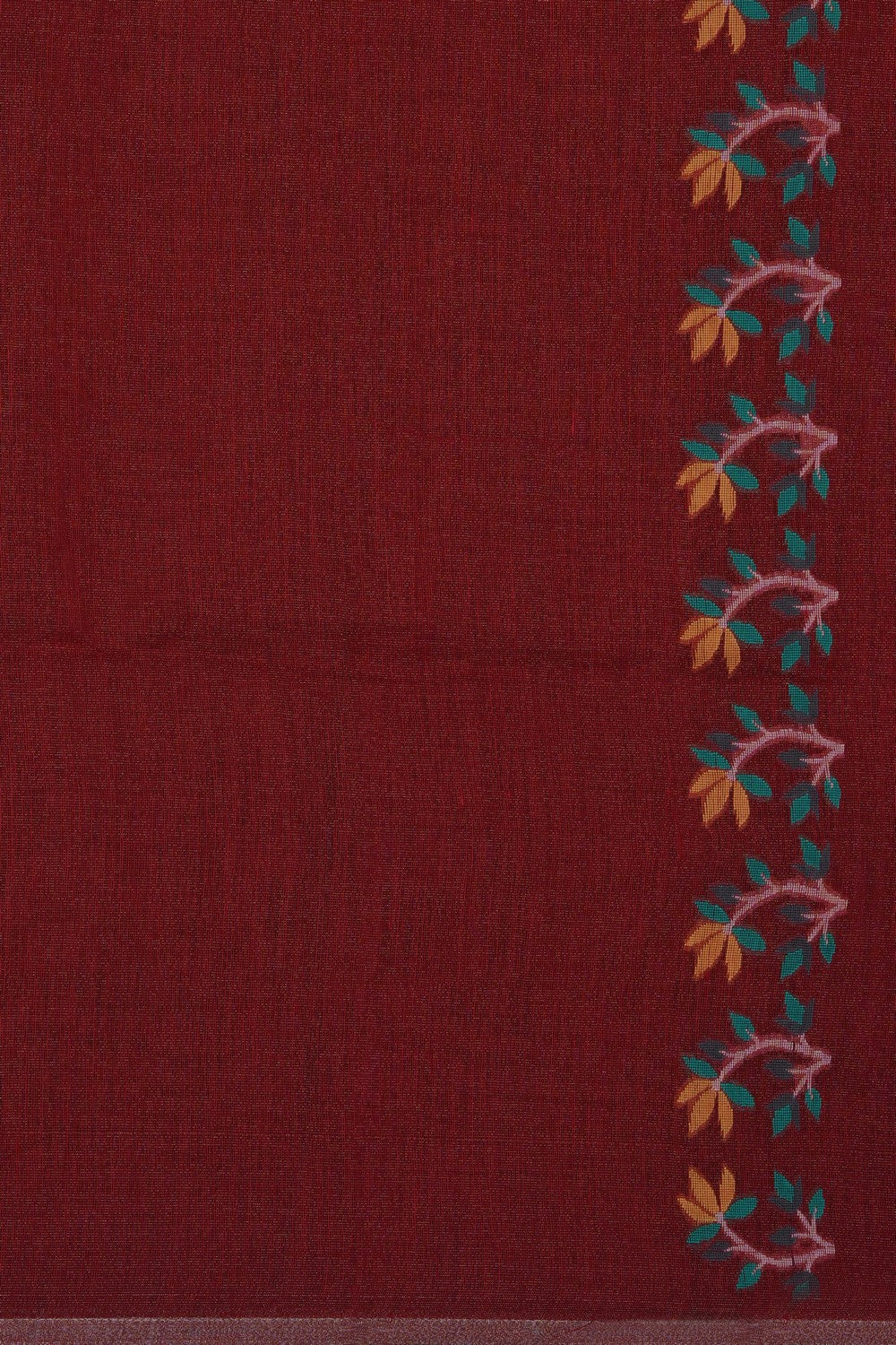 Image of Red Dhakai Linen Saree