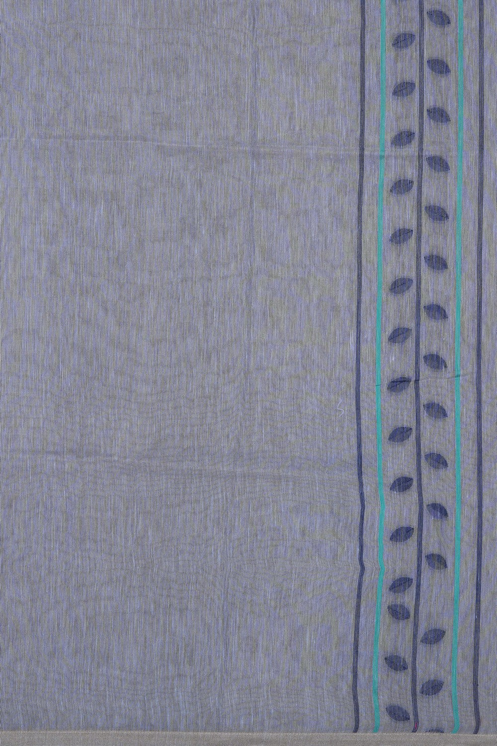 Image of Grey Dhakai Linen Saree