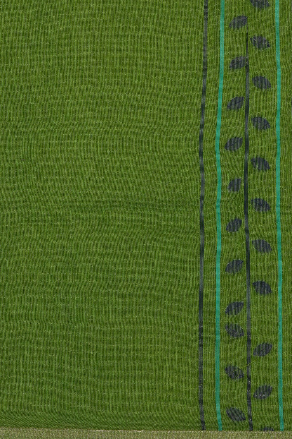 Image of Green Dhakai Linen Saree