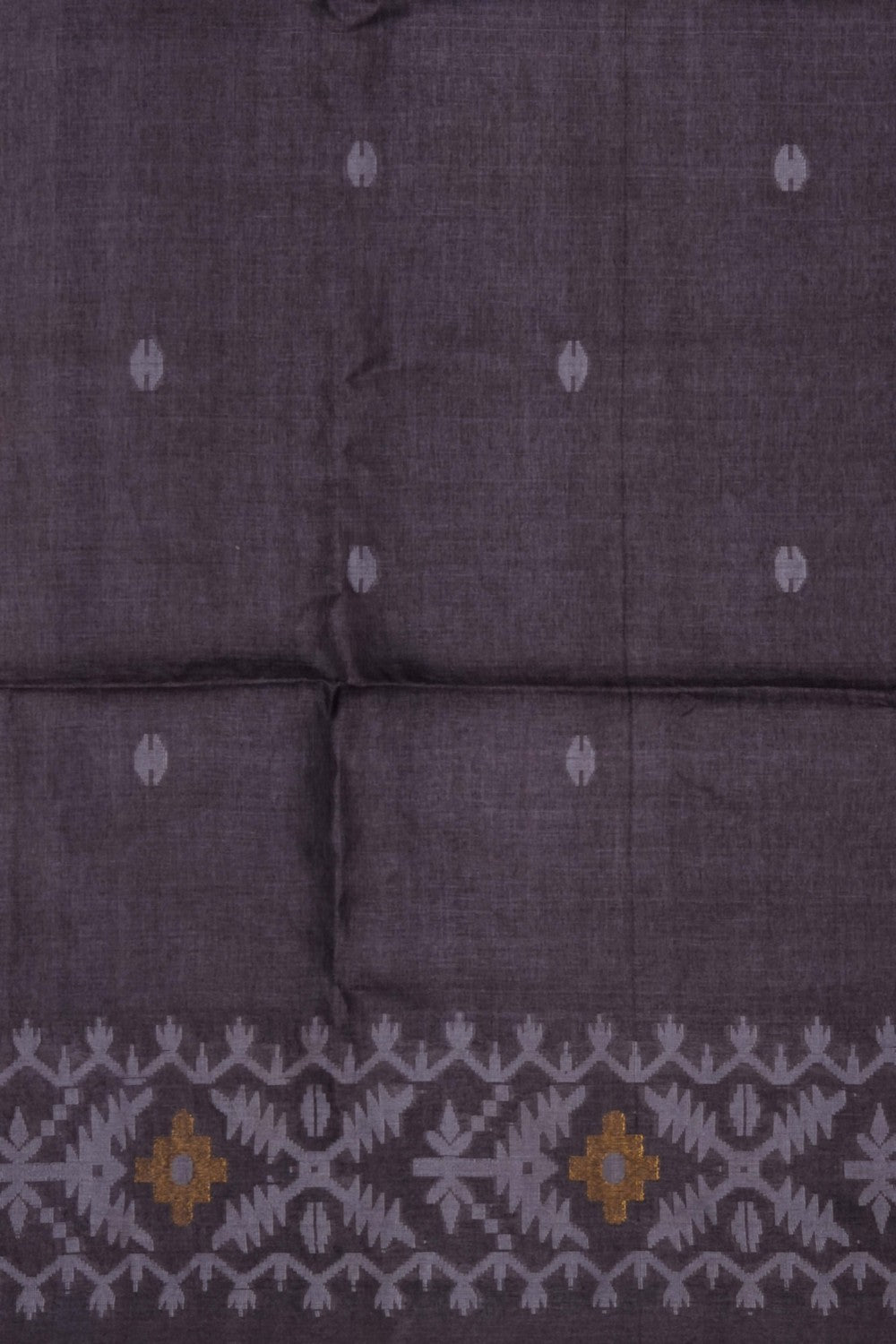 Image of Brown Dhakai Tussar Silk Saree