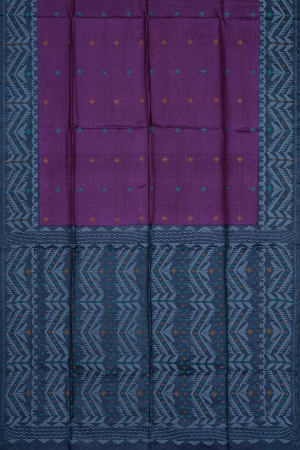 Image of Purple Dhakai Tussar Silk Saree