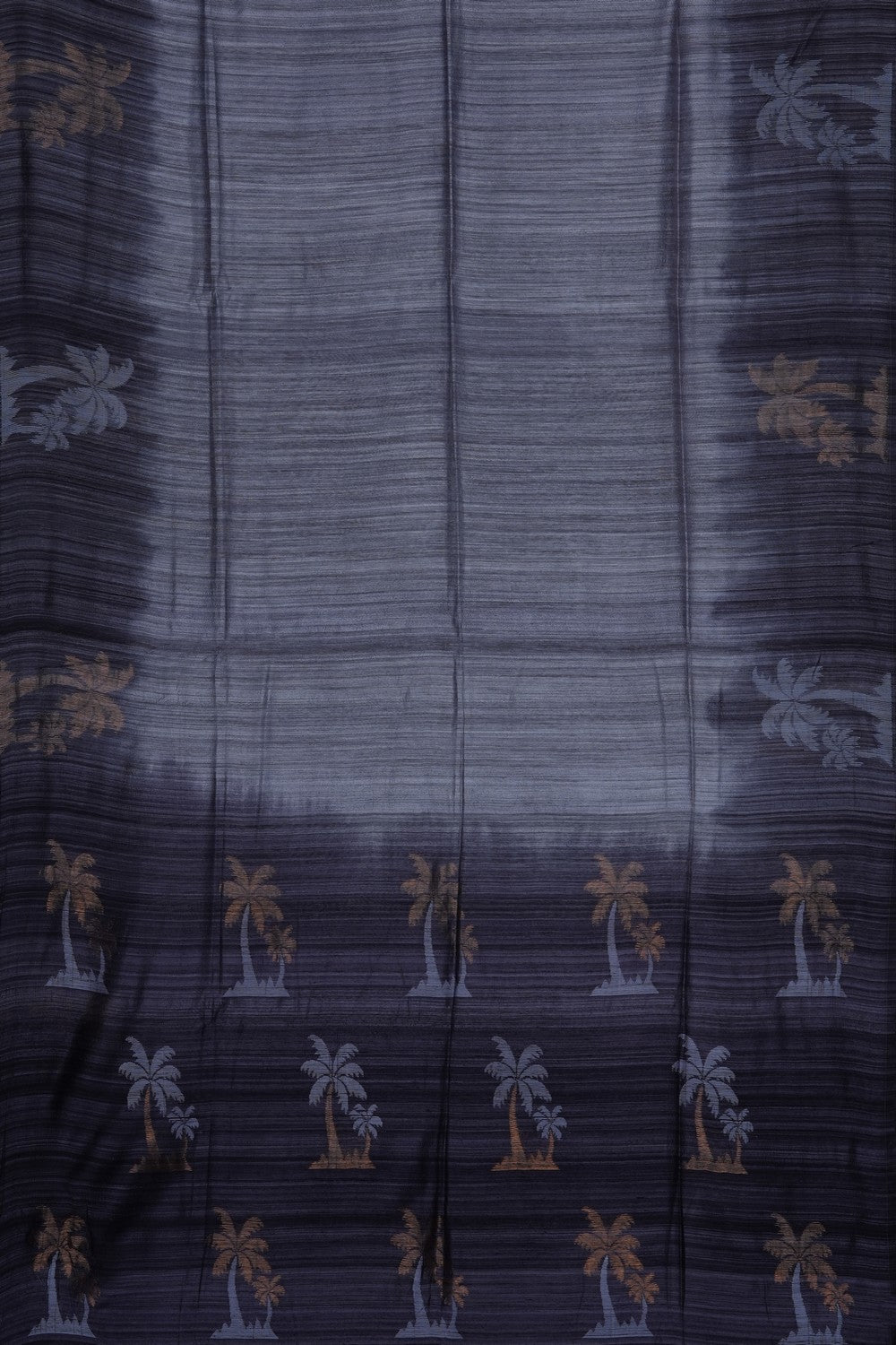 Image of Grey Dhakai Tussar Silk Saree