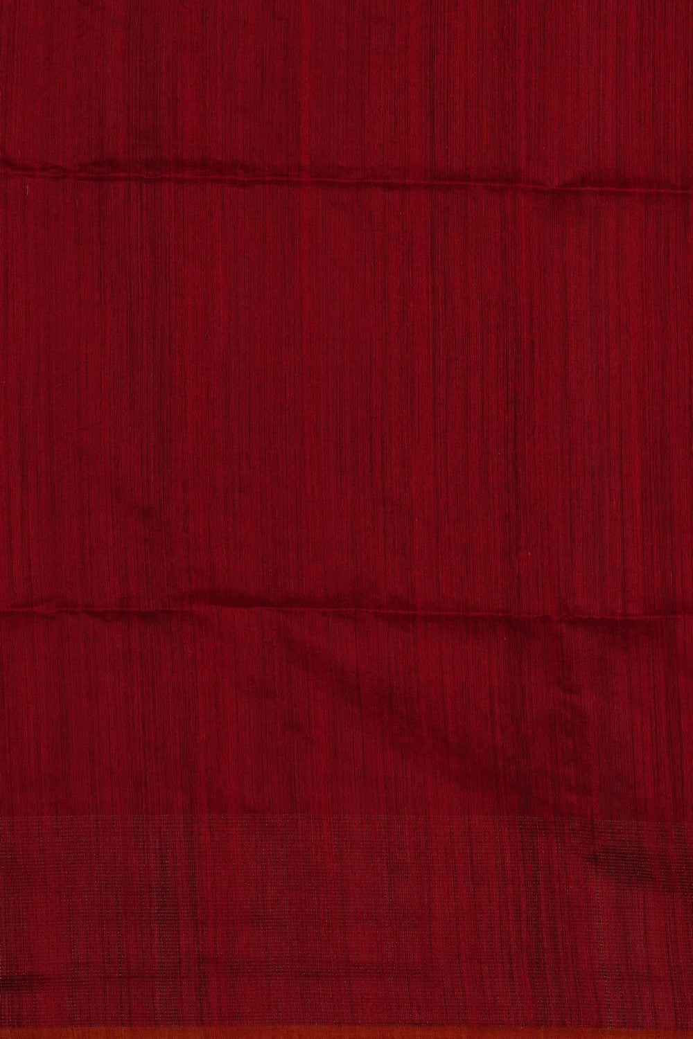 Image of Red Kora Silk Embroidery Saree
