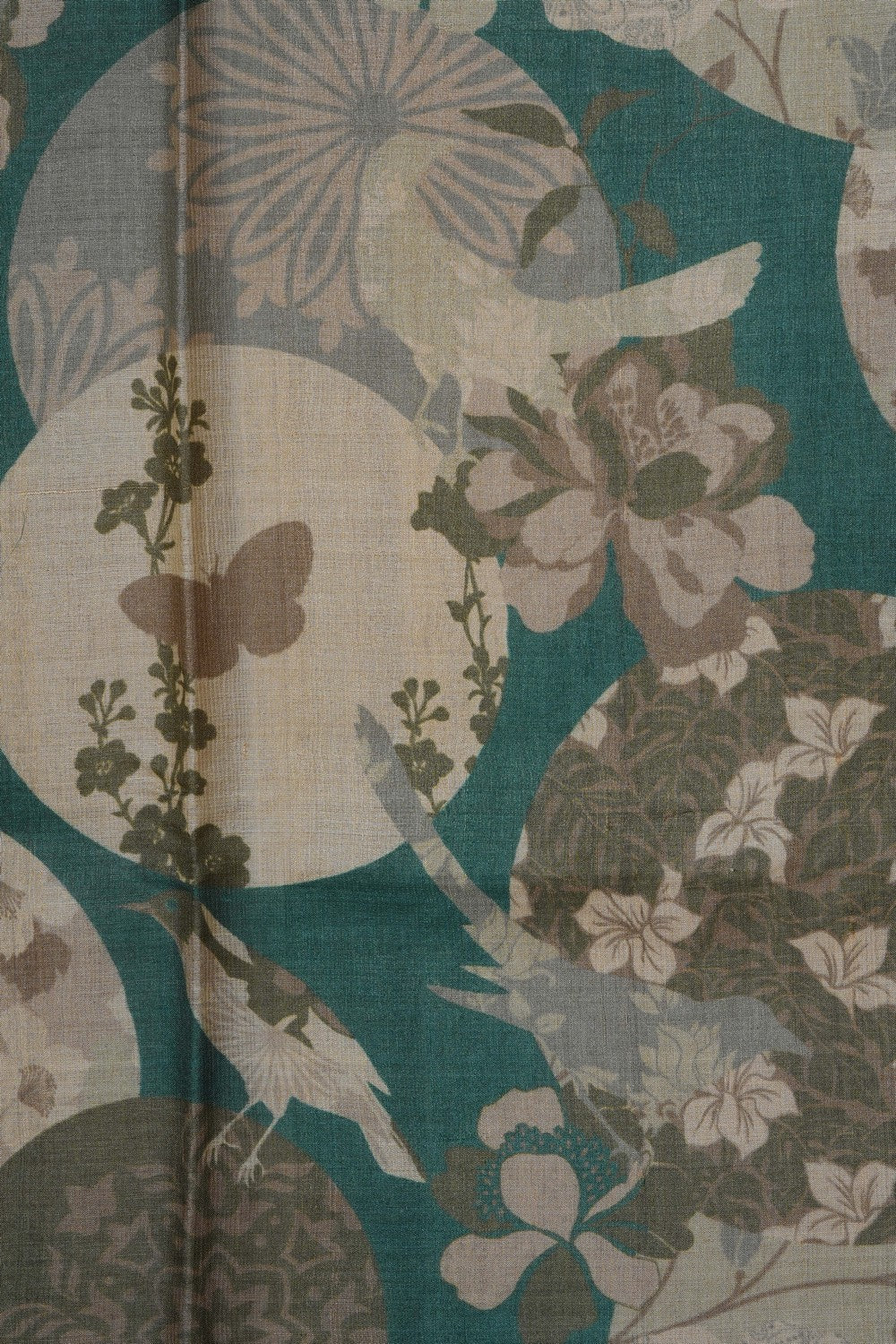 Image of Teal-Green Desi Tussar Silk Saree