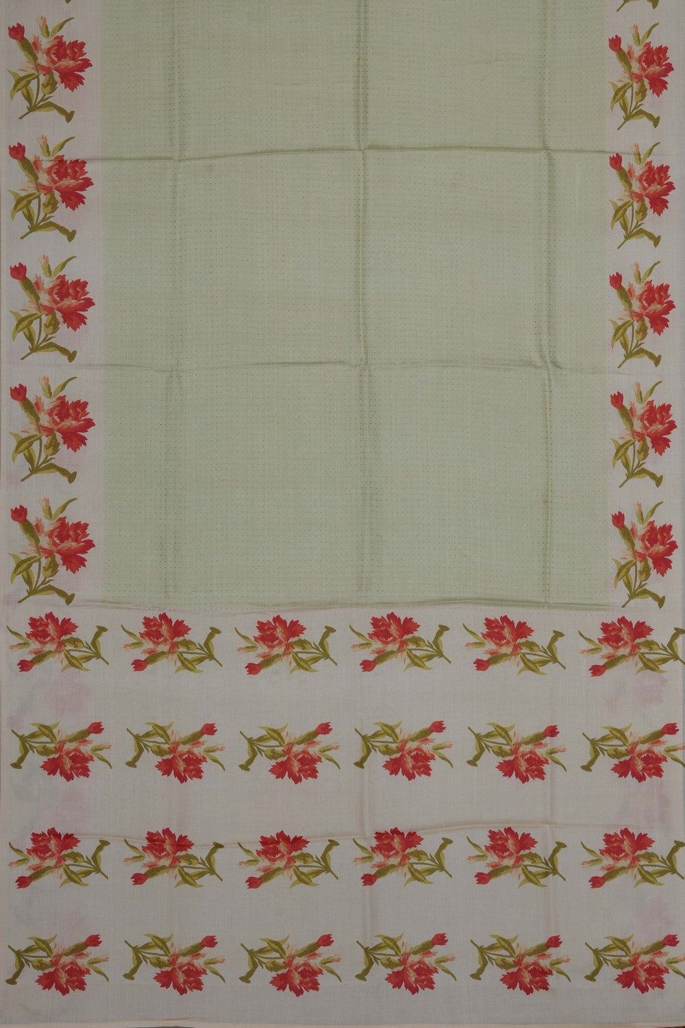 Image of Mint-Green Desi Tussar Silk Saree