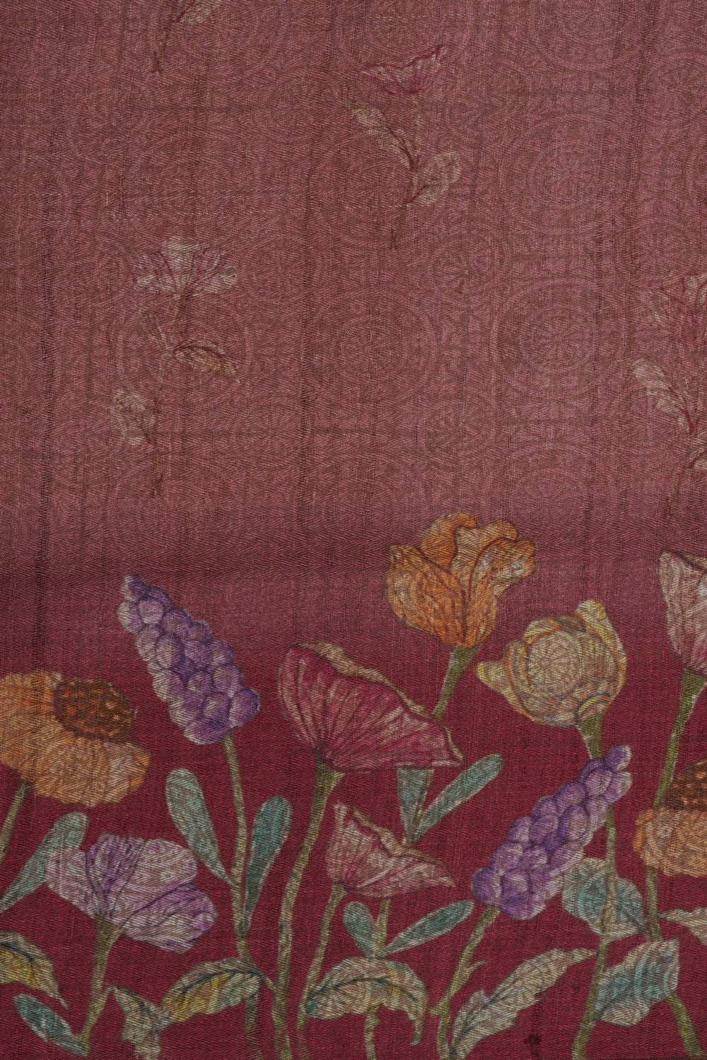 Image of Pink Desi Tussar Silk Saree