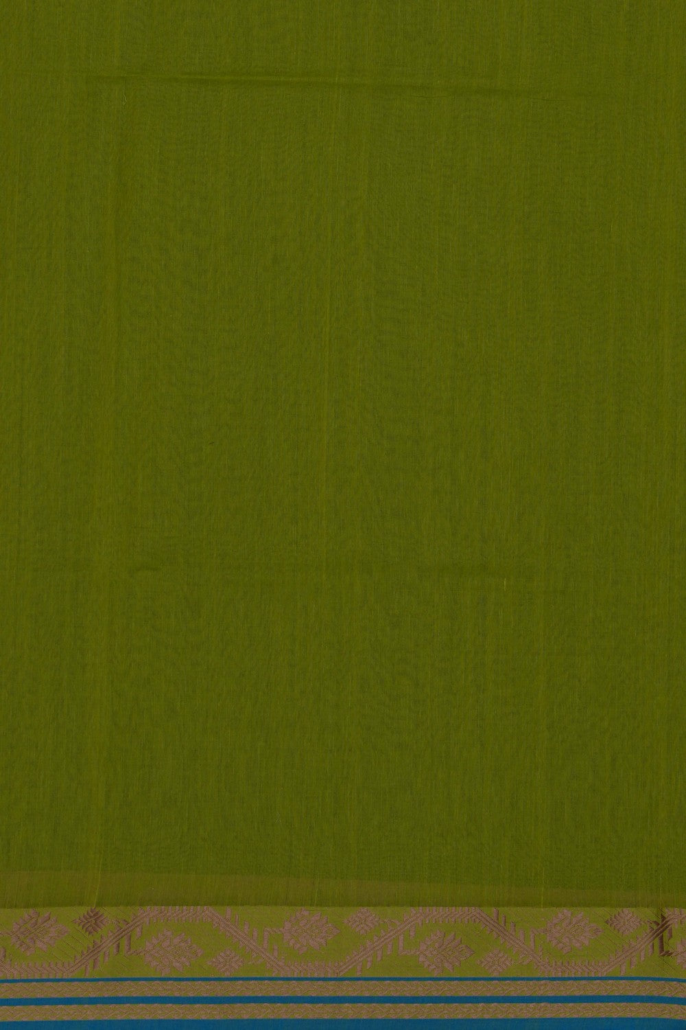 Image of Green Cotton Saree