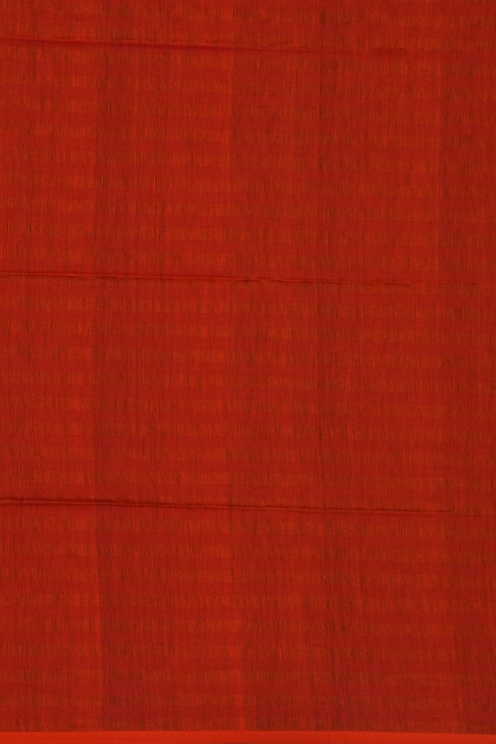 Image of Red Cotton-Kora Saree