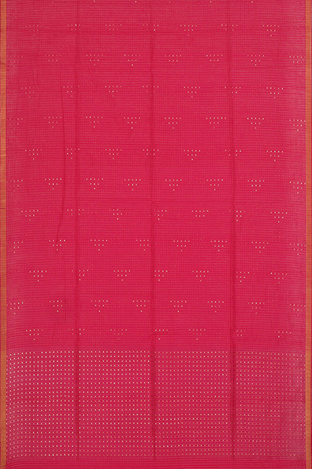 Image of Pink Cotton Silk Embroidery Saree