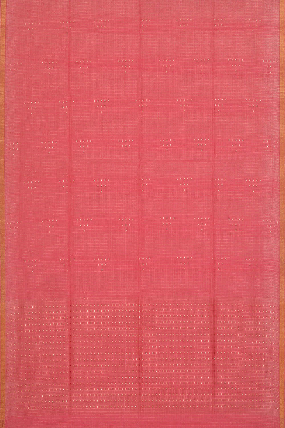 Image of Pink Cotton Silk Embroidery Saree