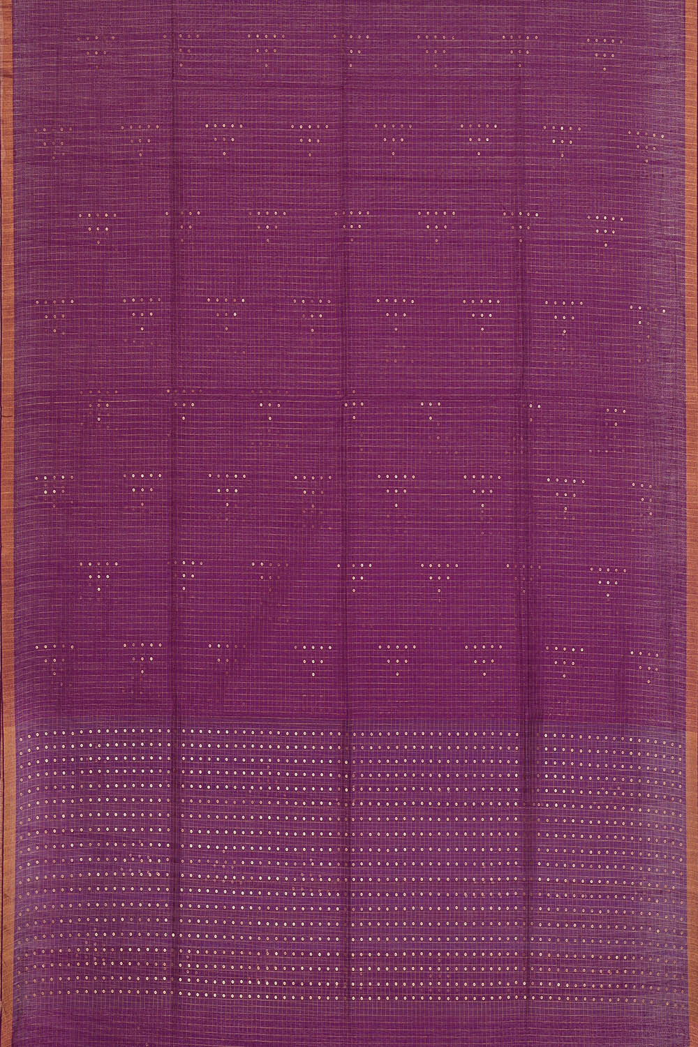 Image of Purple Cotton Silk Embroidery Saree