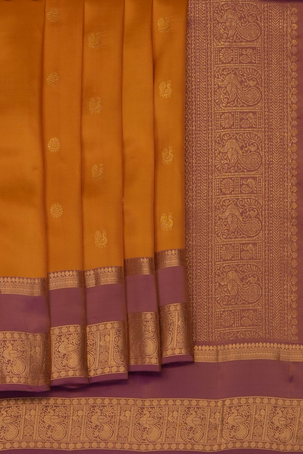 Image of Mustard South Silk Saree