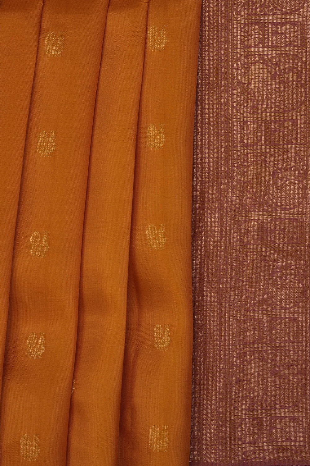 Image of Mustard South Silk Saree