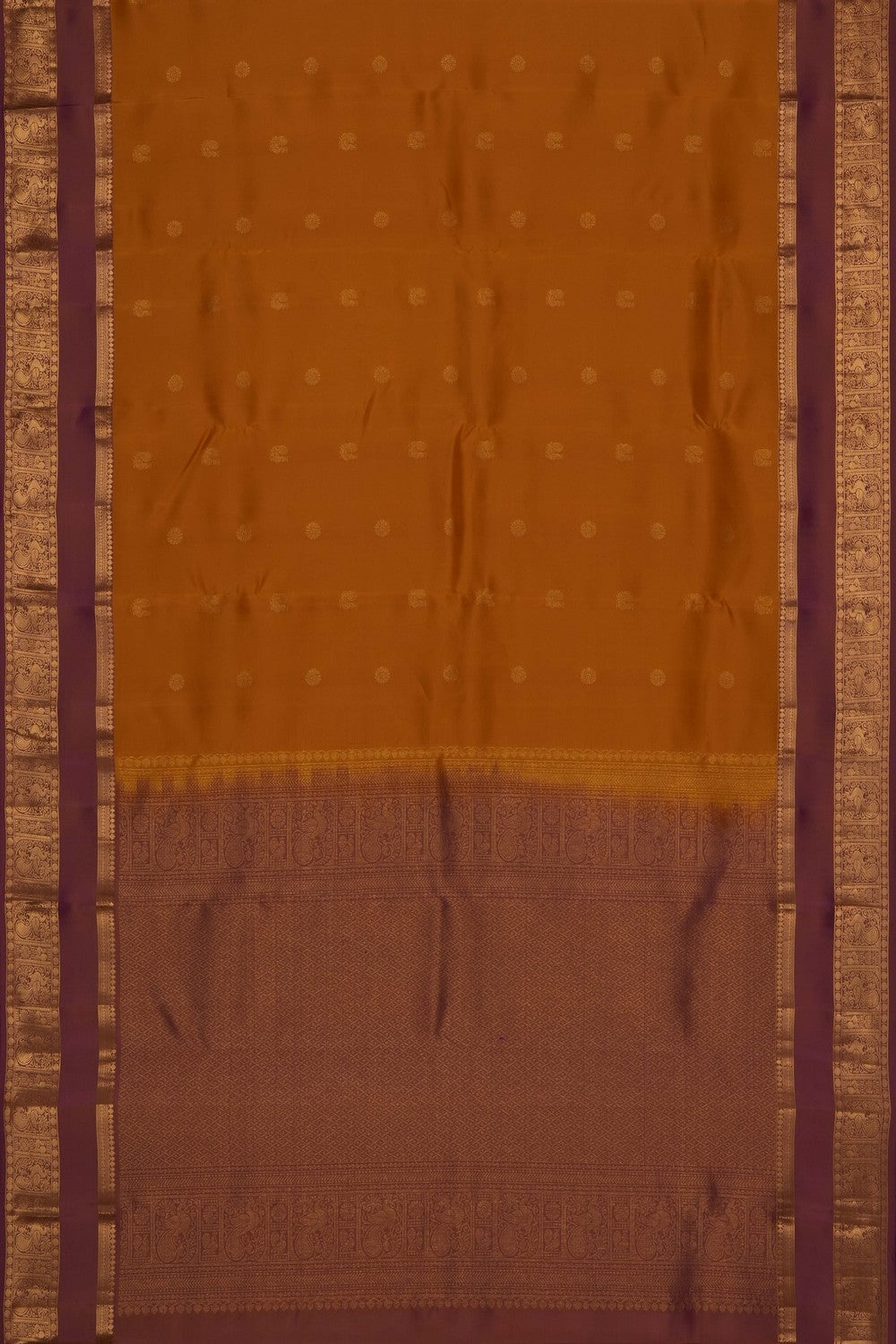 Image of Mustard South Silk Saree